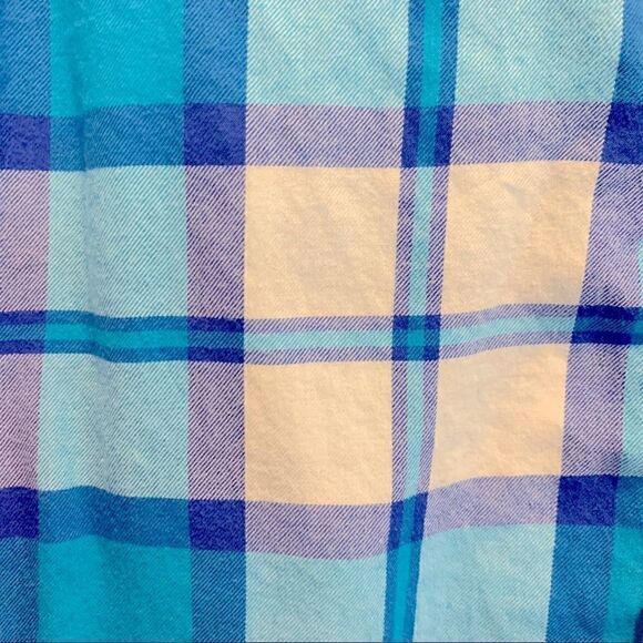 American Eagle Outfitters Blue/White Long Sleeve Button-Down Shirt Size Small S - Picture 7 of 7